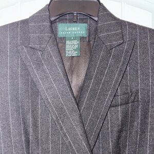 NWOT Lauren Ralph Lauren dark grey Pinstripe Blazer